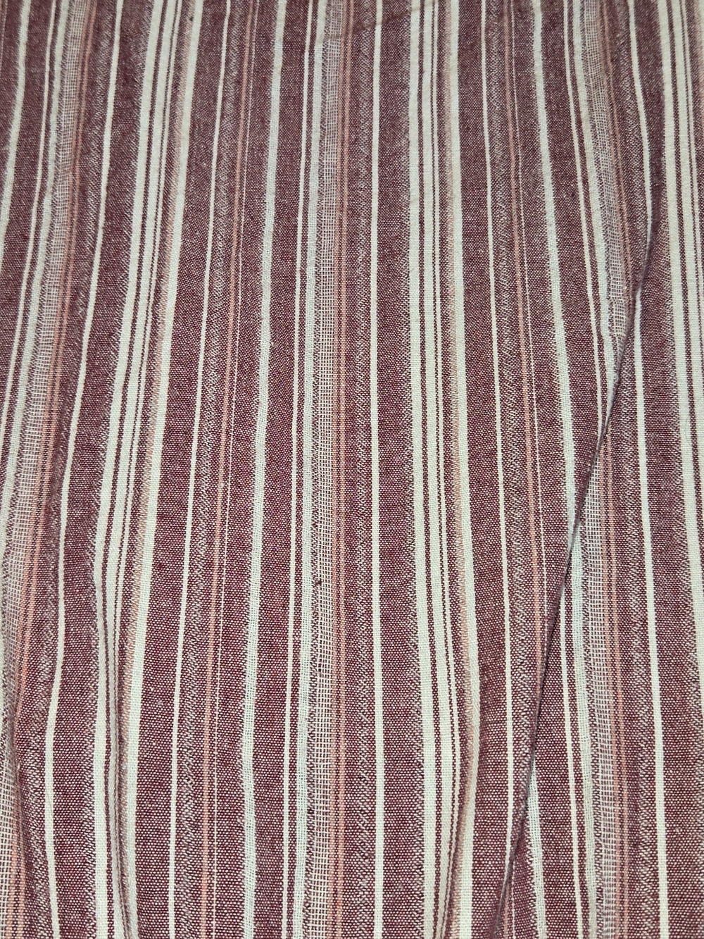 100% Cotton Akua By Jaase Striped Sleeveless V-Neck Jumpsuit in Mauve Pink - Picture 8 of 9